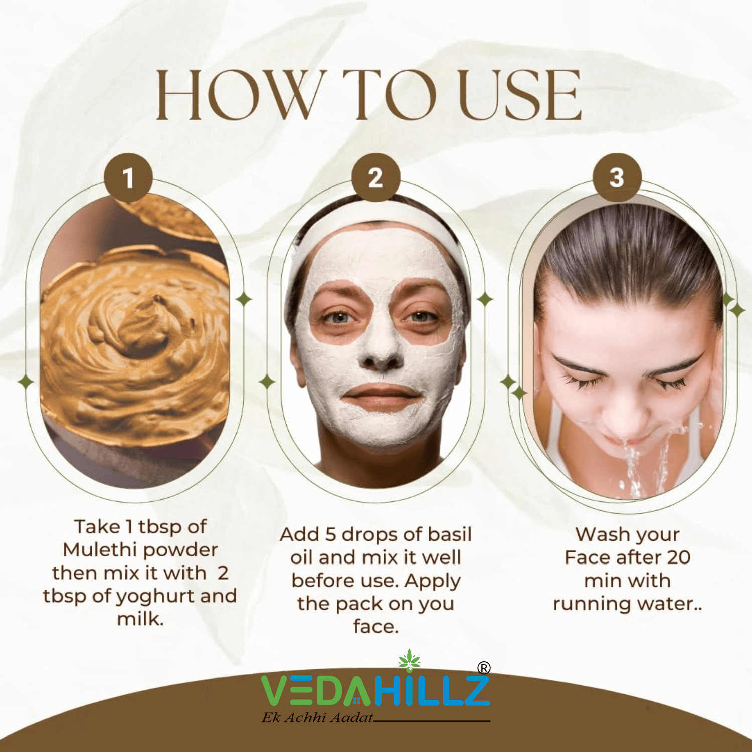 Vedahillz Mulethi Powder Made from Carefully Selected Licorice Roots